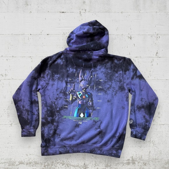 Primitive Apparel Other - Primitive x Dragon Ball Super Hoodie Men's Size M Beerus Purple Tie Dye